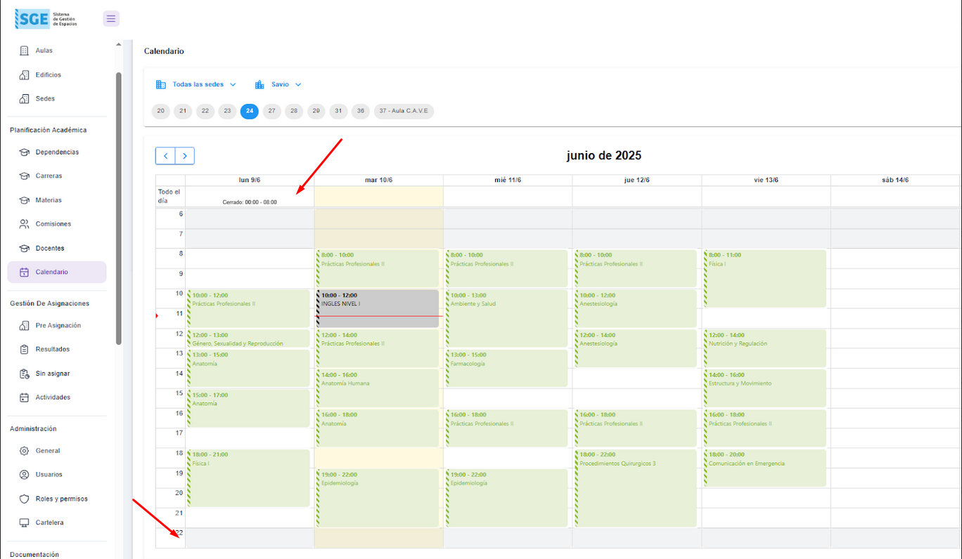Franja Calendario