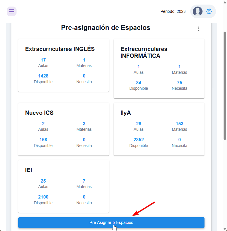 Nueva asignacion