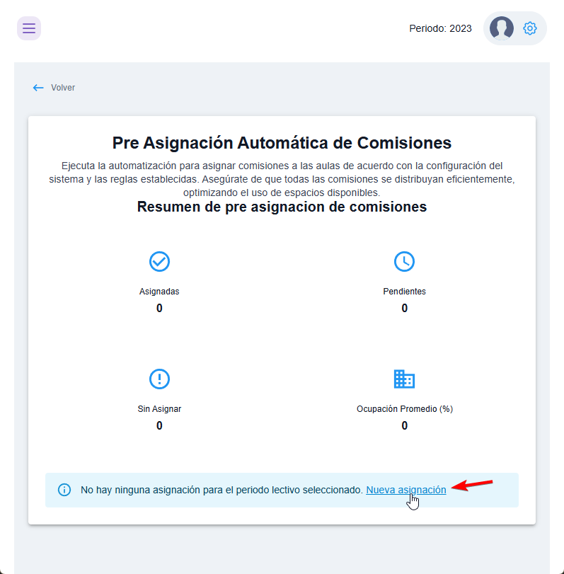Nueva asignacion