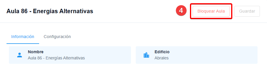 Boton de bloqueo de aula